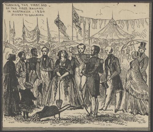 Turning the first sod of the first railway in Australia, 1850, Sydney to Goulburn [picture]