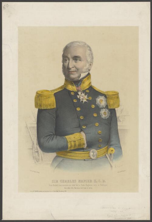 Sir Charles Napier K.C.B., Vice-Admiral commandant en chef de la flotte Anglaise dans la Baltique [picture] / lith. par H. Valentin