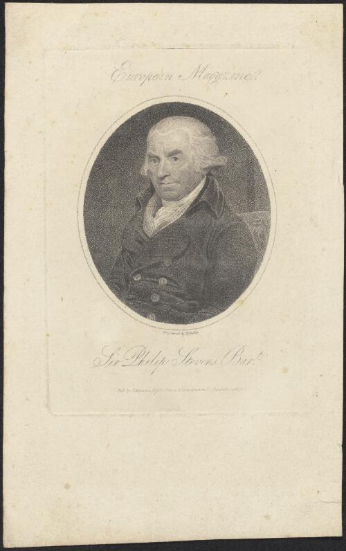 Sir Philip Stevens Bart. [picture] / engraved by W. Ridley