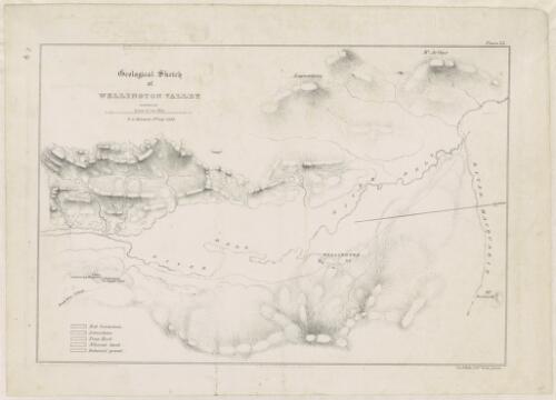 Geological sketch of Wellington Valley [picture] / from nature and on stone by Major T.L. Mitchell