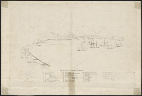 Key to the View of the town of Wellington [picture] / [drawn by T. M. Hocken]