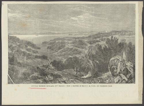 Manukau Harbour, Auckland, New Zealand [picture] / from a drawing by Major F.R. Stack