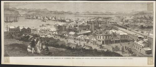 Part of the town and harbour of Dunedin, the capital of Otago, New Zealand [picture] / R.P. Leitch