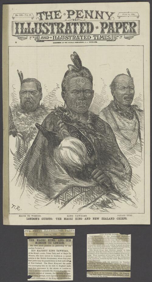 London's guests : the Maori king and New Zealand chiefs [picture] / T.R.; W.H