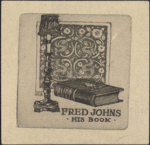 [Bookplate for Fred Johns] [picture]