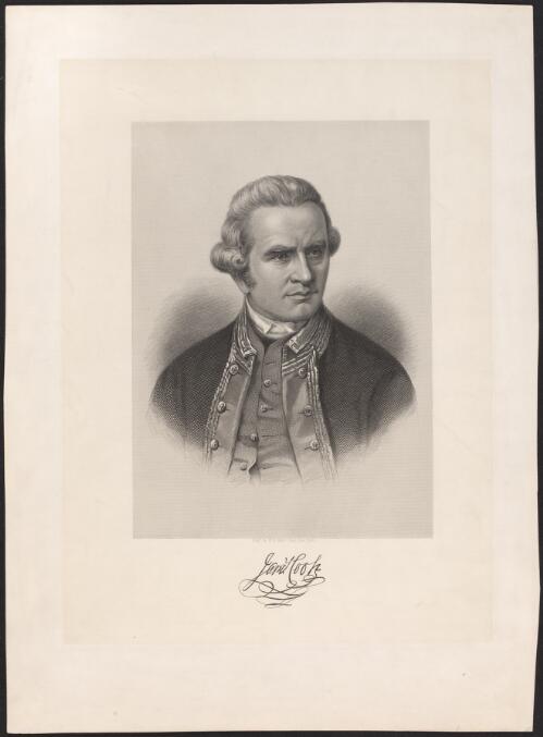 [Portrait of Captain James Cook] [picture] / engd. by H.B. Hall's Sons, New York