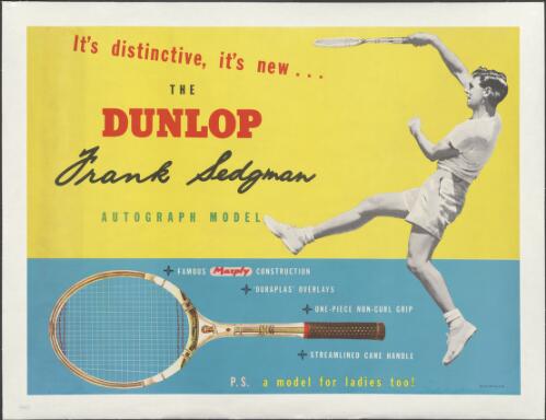 It's distinctive, it's new - the Dunlop Frank Sedgman autograph model [picture]
