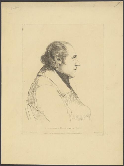 Alexander Dalrymple Esqr. [picture] / Geo. Dance delt. July 26, 1794; Wm. Daniell fecit