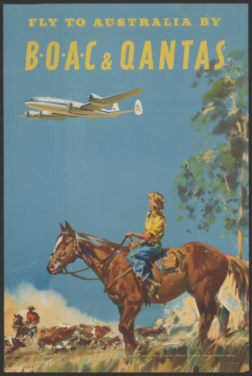 Fly to Australia by B.O.A.C & Qantas [picture]