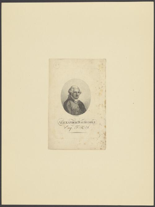 Alexander Dalrymple Esq. F.R.S. [picture] / C Westermayer from an original drawing by John Brown