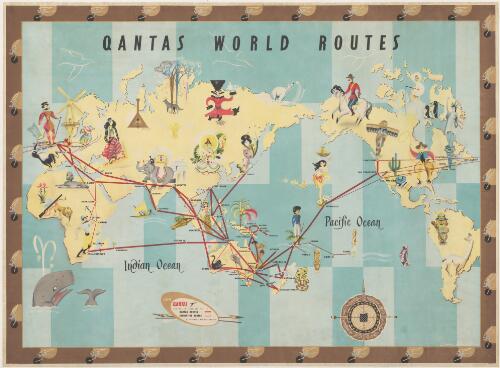 Qantas world routes [picture] / Anne Drew