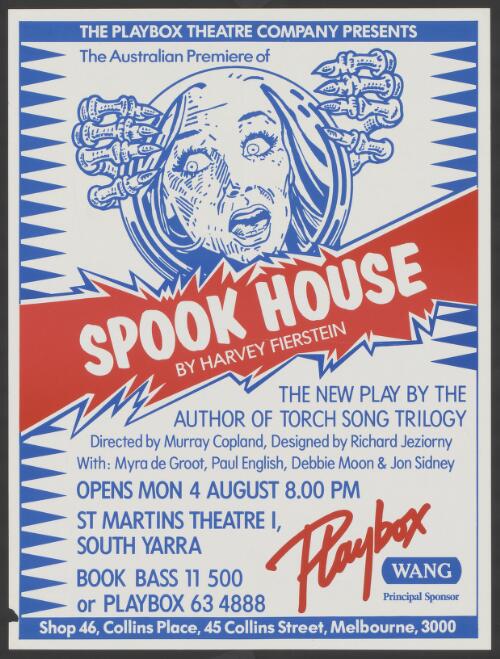 The Playbox Theatre Company presents the Australian premiere of spook house by Harvey Fierstein [picture]