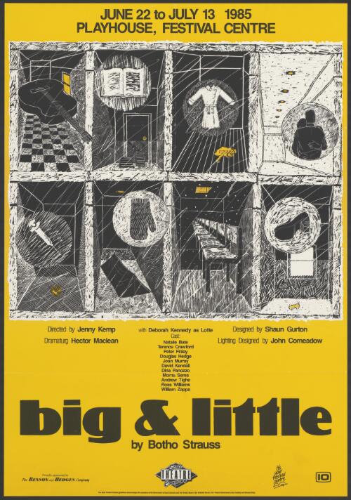 June 22 to July 13 1985, Playhouse, Festival Centre, Big & little [picture] / by Botho Strauss