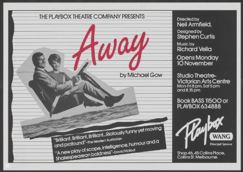 The Playbox Theatre company presents Away [picture] / by Michael Gow