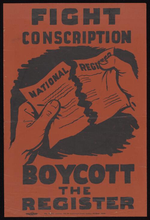 Fight conscription [picture] : boycott the register