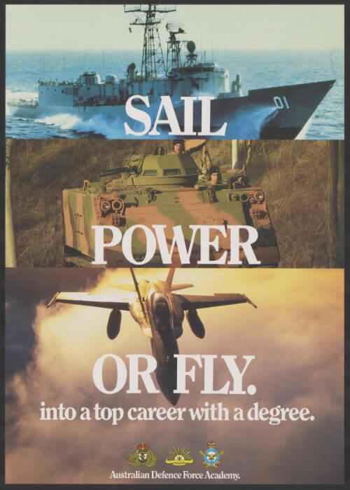 Sail power or fly [picture] : into a top career with a degree