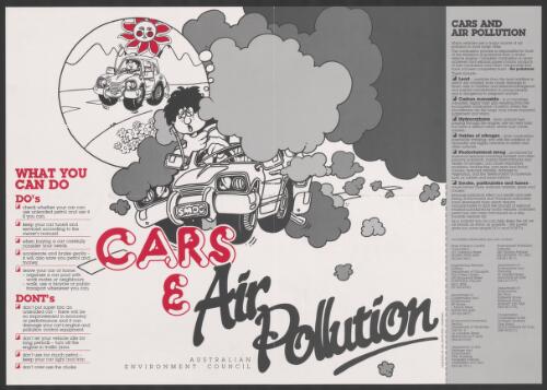 Cars & air pollution [picture] / designed by The Artworks, Canberra