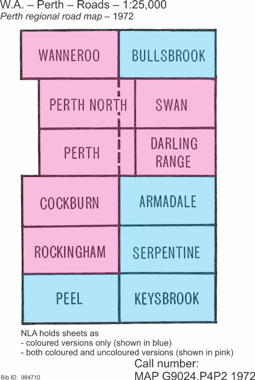 Perth regional road map [cartographic material] / prepared by the Department of Lands and Surveys