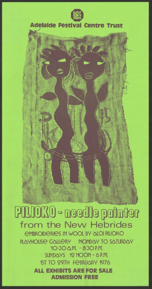 Pilioko - Needle Painter [picture] : from the New Hebrides / embroideries in wool by Aloi Pilioko