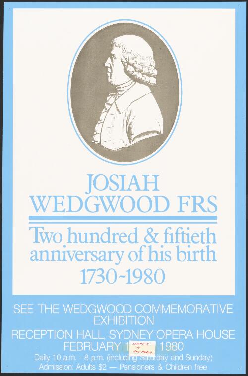 Josiah Wedgwood FRS [picture] : Two hundred & fiftieth anniversary of his birth 1730-1980