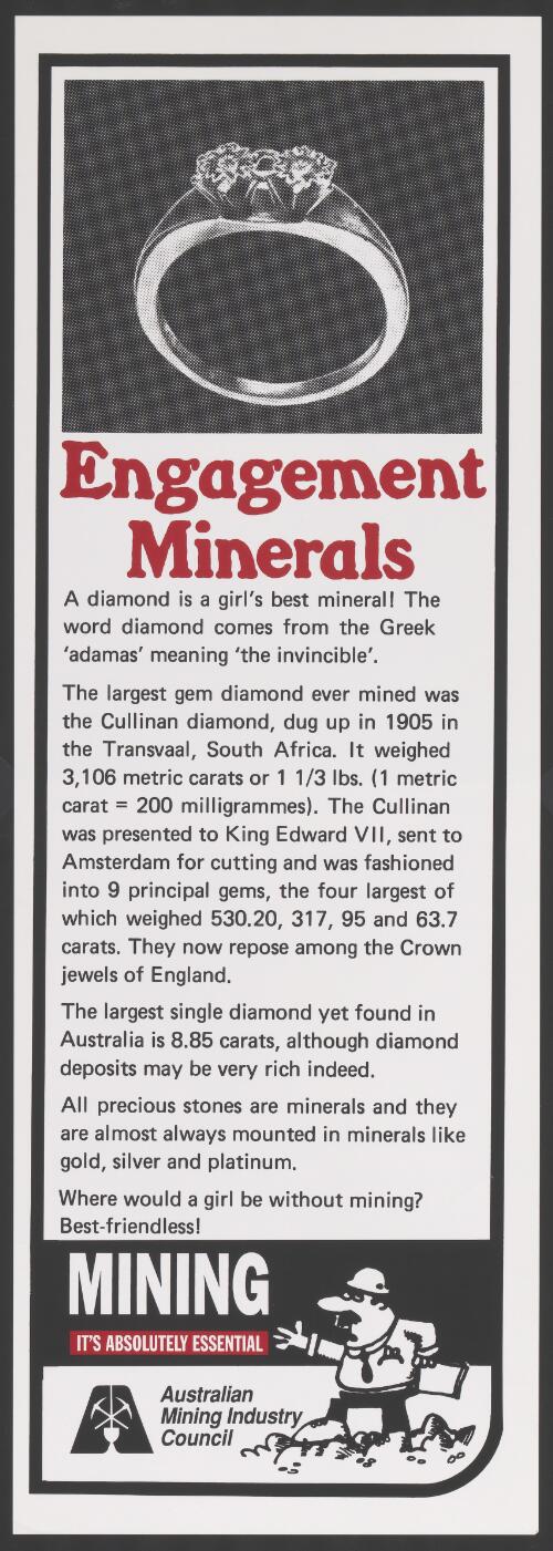 Engagement minerals [picture] : mining it's absolutely essential