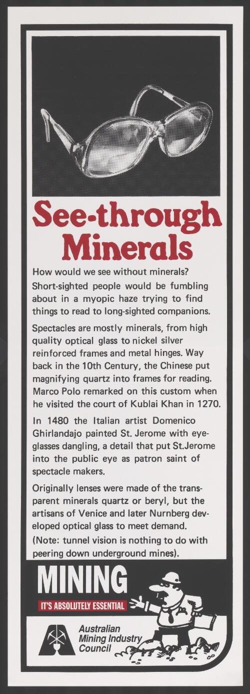 See-through minerals [picture] : mining it's absolutely essential