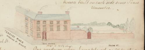 Residence of R.W. Jesper during his apprenticehsip, Birmingham, England, approximately 1845 / R.W. Jesper
