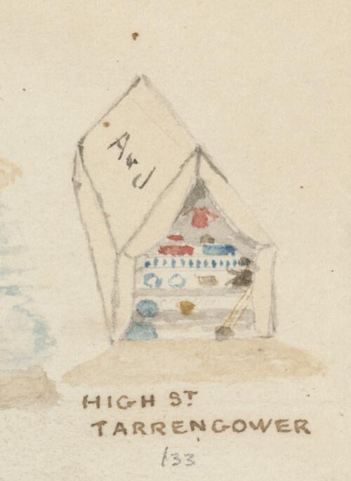 Allen and Jesper's store, Bryant's Ranges, Tarrengower, Bendigo, Victoria, 1853 / R.W. Jesper