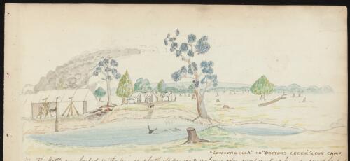 Setting up camp at Concongella Creek, Victoria, 1856 / R.W. Jesper