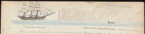 The ship Dallam Tower passing near Madeira Islands, 1869 / R.W. Jesper