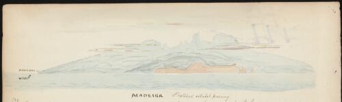 Ship passing by Funchal, near Madeira Islands, 1869 / R.W. Jesper
