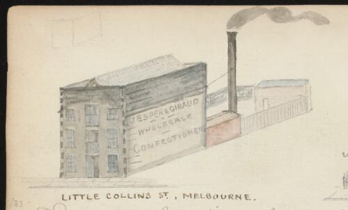 Jesper and Giraud wholesale confectionary business, Little Collins Street, Melbourne, 1871 / R.W. Jesper