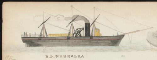 The Jesper family on board The Mail S.S. Nebraska heading for Auckland, New Zealand, 27 September 1871 / R.W. Jesper