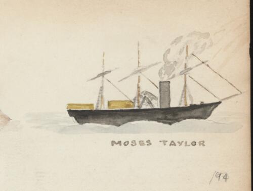 The steamer Moses Taylor heading to San Francisco, 1871 / R.W. Jesper