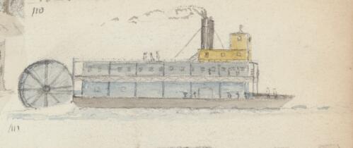 The Misssissipi steamer 'Thompson Dean', Mississippi River, 1873 / R.W. Jesper