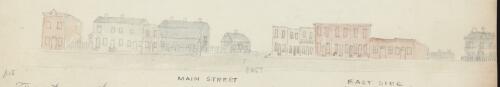 Buildings along east side of main street, Maryville, Tennessee, 18 February, 1878 / R.W. Jesper