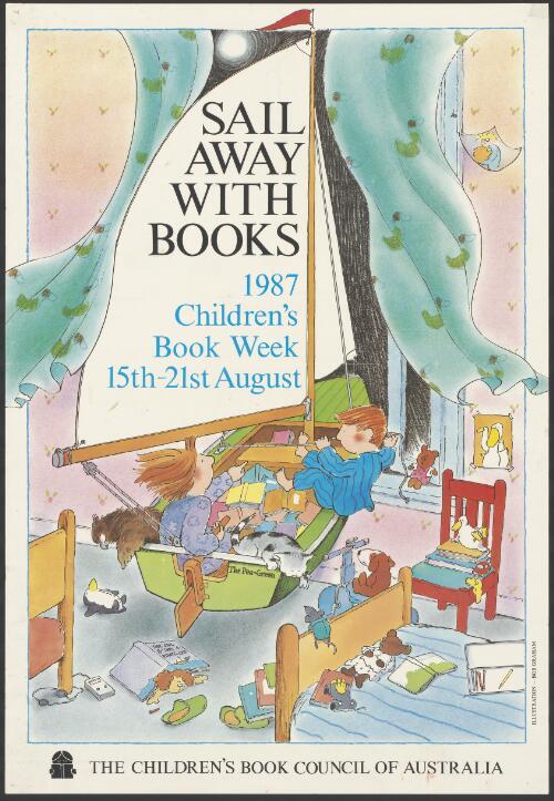 Sail Away with Books : 1987 Children's Book Week, 15th-21st August / illustration, Bob Graham