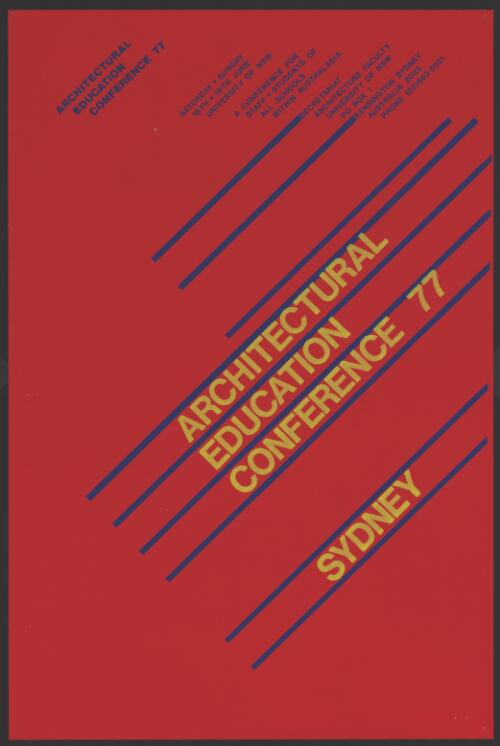 Architectural education conference 77 : Sydney