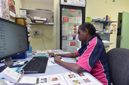 Alice Tayley, child health care worker, at Wujal Wujal Primary Health Care Centre, Wujal Wujal, Queensland, October 2014 / Darren Clark