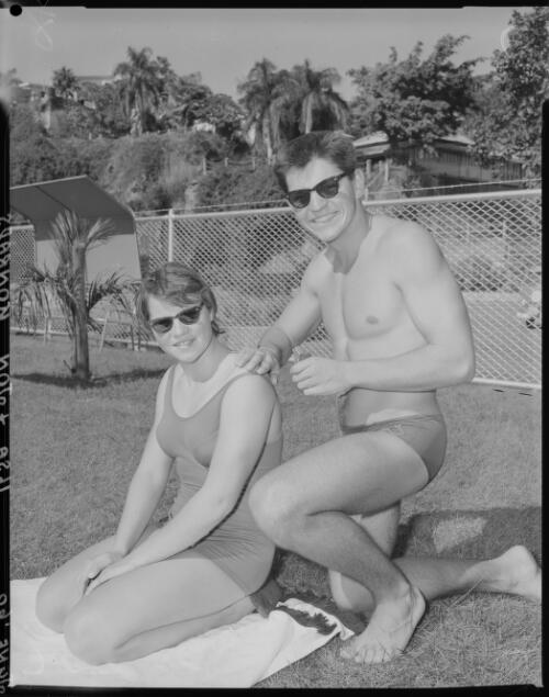 Australian Olympic swimmers, Ilsa and Jon Konrads, Australia?, June 1960