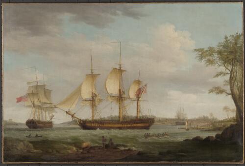 Departure of the whaler Britannia from Sydney Cove, 1798 [picture] / T. Whitcombe