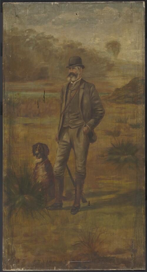 Man with dog [picture] / P.W. Marony