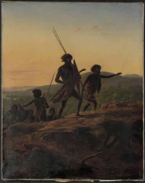 Natives chasing game [picture] / Eug. v. Guerard