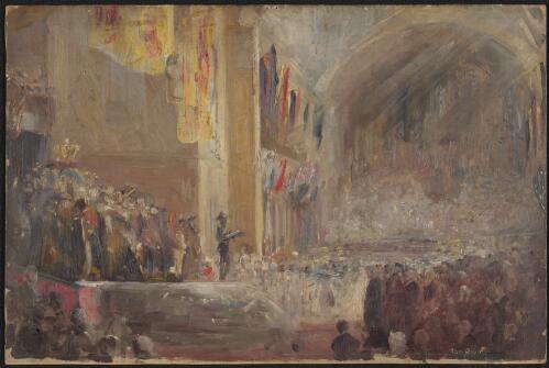 Sketch for opening of Federal Parliament, 1901 [picture] / Tom Roberts