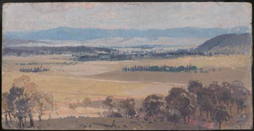 Site of Canberra from the foot of Mount Ainslie [picture] / H.R. Gallop