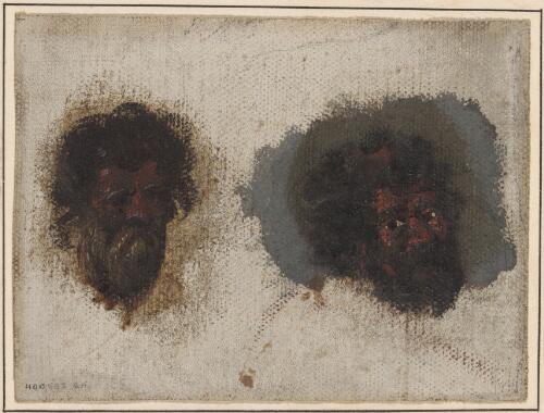 Two head studies of South Sea Islanders [picture] / Hodges, R.A