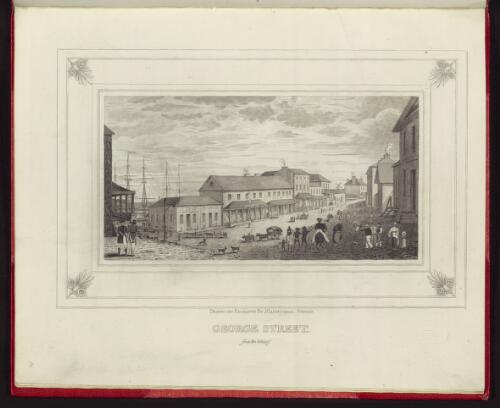 George Street from the wharf [picture] / drawn and engraved by J. Carmichael