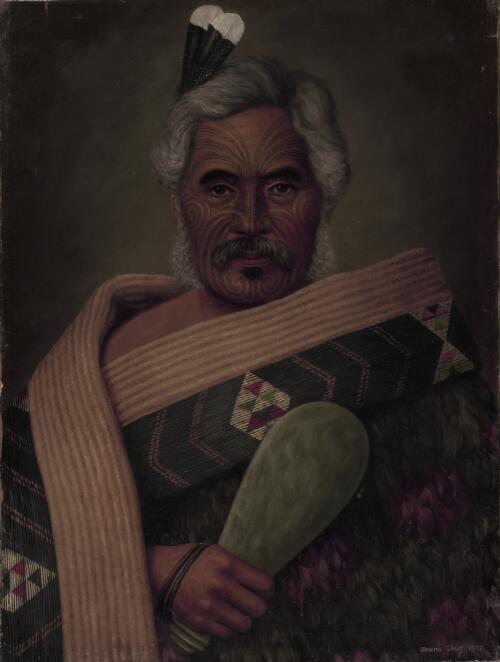 Rangihuatau, Chief of Wanganui, New Zealand [picture] / Joseph Gaut