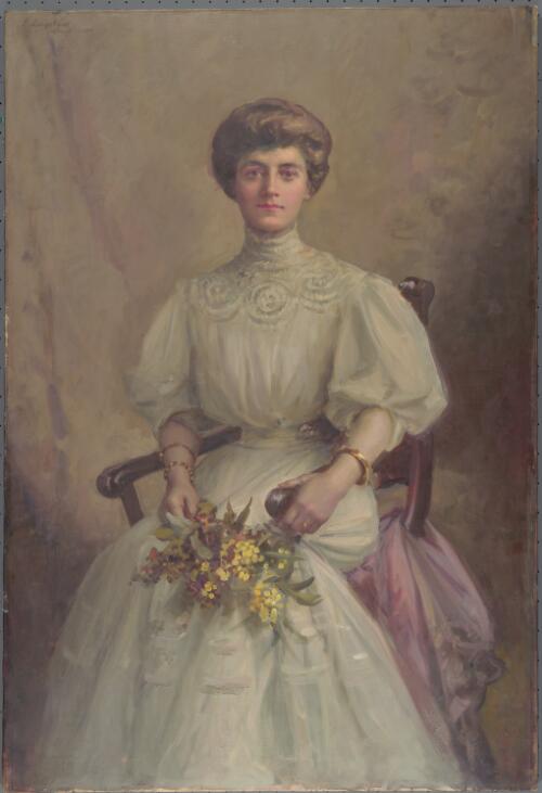 Memorial portrait of Mrs Ellis Rowan, flower painter and authoress [picture] / J. Longstaff