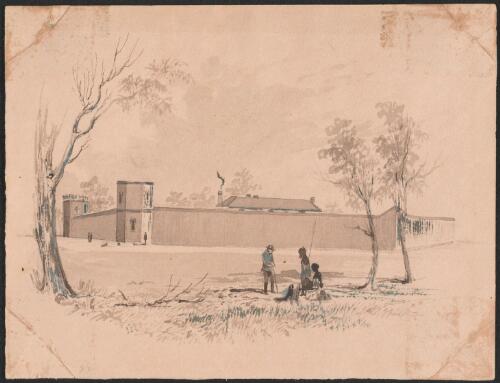 Gaol, one view, side next the Torrens [picture] / S.T.G